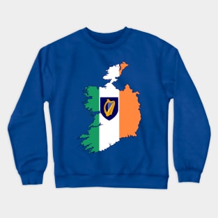 Ireland Flag Map Crewneck Sweatshirt